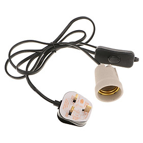 UK Plug E27 Heat Basking Lamp Holder Reptile Infrared Heater Light Socket