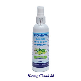 Chai xịt khử mùi diệt khuẩn hương tinh dầu tự nhiên Bio-Anti Chai 100ml Khử mùi phòng, Toilet, Khu vực gây mùi