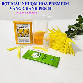 Gói Bột Nhuộm Hoa tươi Premium Color (7g pha 1L nước  màu hoa) nhuộm Hơn 250 Cành Hoa Nhanh Chóng và Hiệu Quả, An Toàn Cho Người Sử Dụng Tại Nhà