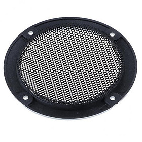 4X 3 inch Audio Speaker Cover Decorative Circle Metal Mesh Grille black