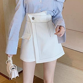 Chân váy chữ a chỉ viền quảng châu lệch tà xinh xắn