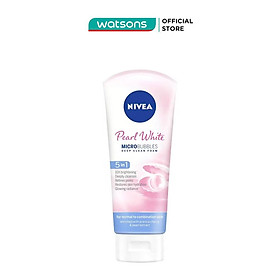 Sữa Rửa Mặt Nivea Pearl White Micro Bubbles Deep Clean Foam 5IN1 Bùn Trắng Da Ngọc Trai 100g