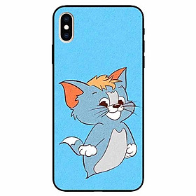 Ốp lưng dành cho Iphone Xs Max mẫu Thần Mèo Nền Xanh
