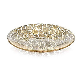 Đĩa sâu lòng Arabesque Centrepiece Gold Leaf IVV 41cm- họa tiết hoa vàng Hàng chính hãng