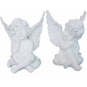 Một bộ gồm 2 bức tượng tuyệt đẹp của một thiên thần trong bức tượng của Guardian Garden của Guardian Garden Bộ sưu tập đáng yêu Bộ sưu tập thiên thần thiên thần kỷ niệm thiên thần 4.25