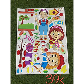 Mua Decal dán góc Mầm non đa dạng chủ đề (18 góc)  trang trí phòng cho bé yêu