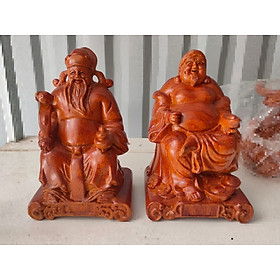 Mua Tượng phật thần tài  thổ địa bằng gỗ hương đá kt 20×13×11cm