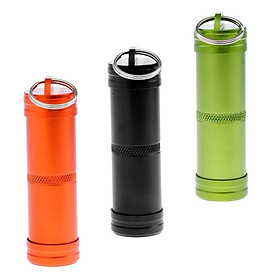 3 Pieces Aluminum Alloy Waterproof Medicine Tablet Vitamin Capsule Holder Pill Case Bottle Keychain Container