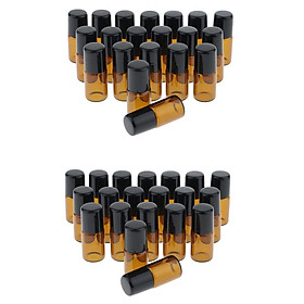 40 Pieces Refillable Essential Oil Perfume Fragrance Roller Ball Bottle for