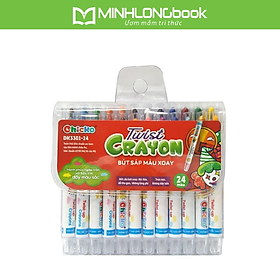 Bút Sáp Màu Xoay - 24 Màu DK 3301-24 (Túi Nhựa PVC)