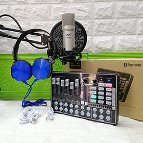 Mua Trọn bộ live stream thu âm sound card H9 Bluetooth và micro ISK AT 100 đủ phụ kiện Hàng chính hãng