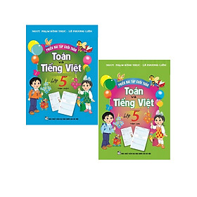 Combo Phiếu Bài Tập Cuối Tuần Toán - Tiếng Việt Lớp 5 Tập 1 + 2 (Bộ 2 Cuốn) - HA