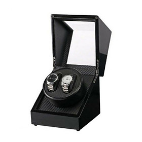 Mua Hộp Đựng Đồng Hồ Cơ 2 Xoay Gỗ Đen Lót Đen