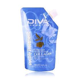 Kem ủ tóc siêu mượt Collagen DIVA Cosmetics Double Treatment 500ml