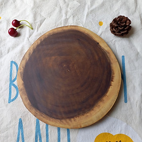 Mua Thớt Gỗ Keo Tự Nhiên Hình Tròn  Kích Thước 24cm  Thớt Gốc Cây Độc Lạ Decor Chụp Ảnh Của Vitrapro