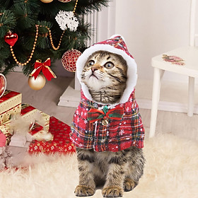 Pet Christmas Costume Accessory Cat Santa Outfit Pet Hoodie Xmas Pet Clothes Dog Cat Christmas Costume Party Dress up Clothes