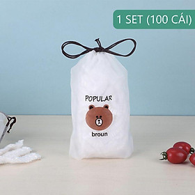 Mua SET 100 MÀNG BỌC THỰC PHẨM TÚI GẤU