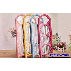 Kệ Giày 4 Tầng Khung Nhôm, Giá để giày khung inox