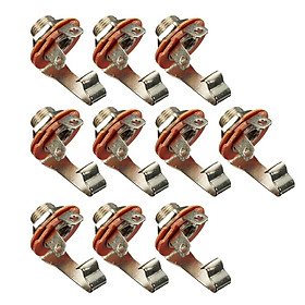 1/4inch  6.35mm Mono AC/DC Input Jack Socket Electric Guitar Bass Pack of 10