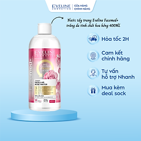 Nước tẩy trang tinh chất hoa hồng eveline facemed+ 400ml