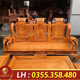 Mua bộ bộ bàn ghế tần thủy hoàng gỗ gõ đỏ nam phi dài 2m4