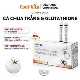 Thực Phẩm Bổ Sung Nước Uống Cà Chua Trắng Hỗ Trợ Sáng Da Kết Hợp Glutathione & Collagen Coolvita (6 chai×25 ml)/hộp