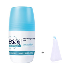 Lăn Khử Mùi Hàng Ngày Etiaxil Deodorant Anti Transpirant 48h 50ml + Tặng 1 Lưới Tạo Bọt Rửa Mặt