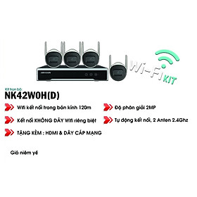Mua Bộ Kit Camera Wifi HIKVISION NK42W0H(D) (4 CAMERA + 1 Đầu ghi ) - Hàng chính hãng