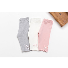 Quần legging dài cho bé gái Easy Baby họa tiết nơ