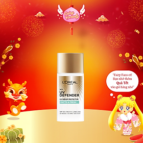 [L'OREAL PARIS] Kem Chống Nắng Giúp Kiểm Soát Dầu Và Thoáng Mịn Làn Da UV Defender SPF 50+/PA++++ Matte & Fresh 50/15ml