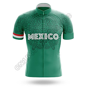 Hình ảnh Đội tuyển thể thao Mexico 2022 Bộ quần áo đi xe đạp mùa hè ngắn tay cho nam Quần áo đi xe đạp nhanh khô ngoài trời Bộ quần áo thể thao đi xe đạp MTB Color: cycling jersey 3 Size: XS