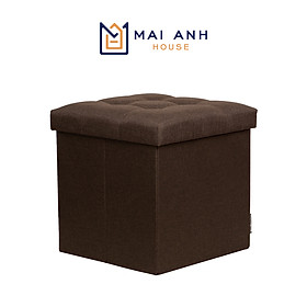 Hộp đôn ghế ngồi Mai Anh House - ghế đôn đa năng vuông chất liệu vải Oxfort cao cấp, thân gỗ MDF cứng cáp, mặt nệm êm ái, nội thất thông minh ghế đôn xếp gọn phong cách Thụy Điển sang trọng, tinh tế