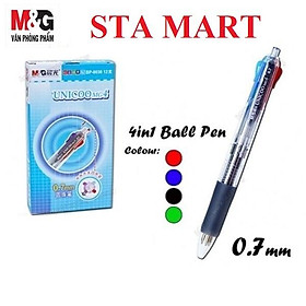 Bút bi 4 màu cao cấp M&G ABP80371/8030. Đỏ - Đen - Xanh dương - Xanh lá