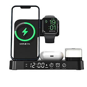 Mua Dock sạc Không Dây hỗ trợ sạc nhanh cho 4 thiết bị cùng lúc Tích hợp đồng hồ 30W Bedroom Station