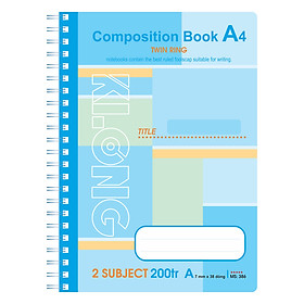 Sổ Lò Xo Kép Composition Book Klong MS 386 (200 Trang)