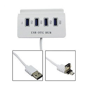 Bộ chia 4 Cổng USB OTG HUB với Dock AZONE cho điện thoại thông minh & Máy Tính