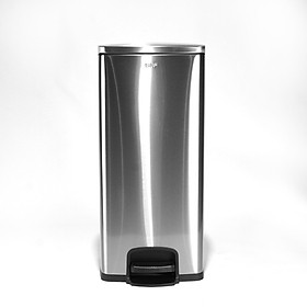 Thùng rác inox 30L đạp chân GNF , Mã SJ30 F01 dáng vuông, Dùng cho bếp gia đình