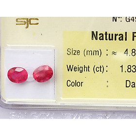 Mua Cặp Đá Ruby Bông Tai Kiểm Định Tự Nhiên Phong Thuỷ