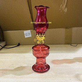 Mua Đèn dầu thủy tinh cao 20.5cm 2 màu: Trắng. Đỏ
