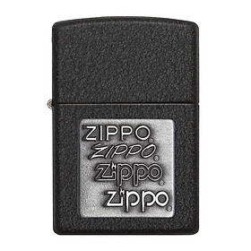 Bật Lửa Zippo 363 Pewter Emblem Black Crackle