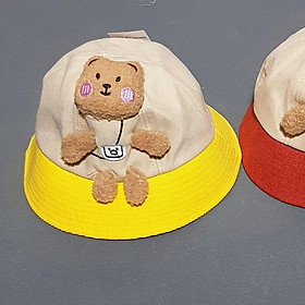 Nón mũ vành che nắng gấu cute dễ thương cho bé trai và gái