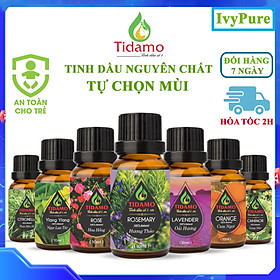 Tinh Dầu Xông Phòng Nguyên Chất, Tự Chọn Mùi | Chính Hãng, Có Kiểm Định Chất Lượng | Tinh Dầu TIDAMO Xông Thơm Phòng, Khử Khuẩn, Bảo Vệ Sức Khỏe và Đuổi Muỗi