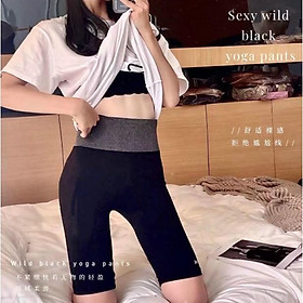 Mẫu Mới- Quần tập lửng gym, yoga gen bụng co giãn 4 chiều