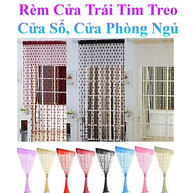 Rèm Cửa Trái Tim Treo Cửa Sổ, Cửa Phòng Ngủ, Cửa Ra Vào Phòng Khách Nhiều Màu 1Mx2M