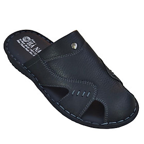 Dép Bít Mũi Nam Da Bò Thật TiTi ĐÔ Cao Cấp GSB2039d