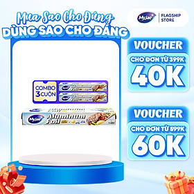 Combo 3 Hộp Giấy Bạc Màng Nhôm MyJae Đài Loan Để Bảo Quản, Nướng Thức Ăn, Bọc Thực Phẩm 30cm x 14m