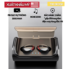 [ XUẤT KHẨU MỸ, NGHE 200H ] - TAI NGHE BLUETOOTH KHÔNG DÂY KIÊM PIN SẠC DỰ PHÒNG 3000MAH - THE DEOSD - TD-D200S - HÀNG CHÍNH HÃNG