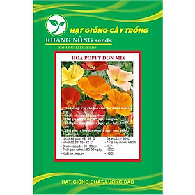 Hạt Giống Hoa Poppy Đơn Mix Màu KNS3730 - Gói 50 hạt