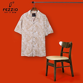 Áo sơ mi đi biển, áo sơ mi nam, áo sơ mi họa tiết, áo sơ mi cổ bác sĩ nam thương hiệu Fezzio