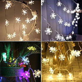 Mua Dây Đèn Led Hình Bông Tuyết Dùng 2 Pin AA Có Công Tắc